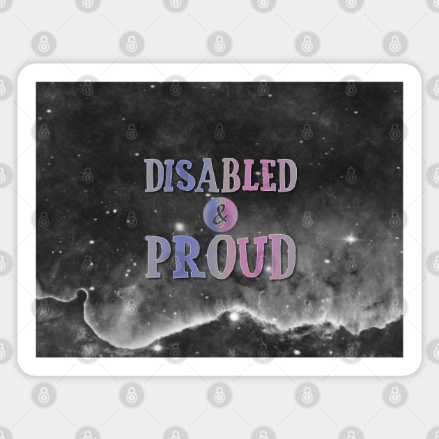 Disabled and Proud: Androgynous Sticker by SarahCateCreations